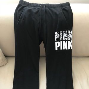 Pink black sweat pants